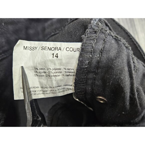 (3/$35) Bandolino Jeans Womens 14 Black Amy Straight Leg Stretch 5 Pocket Missy - Picture 6 of 12